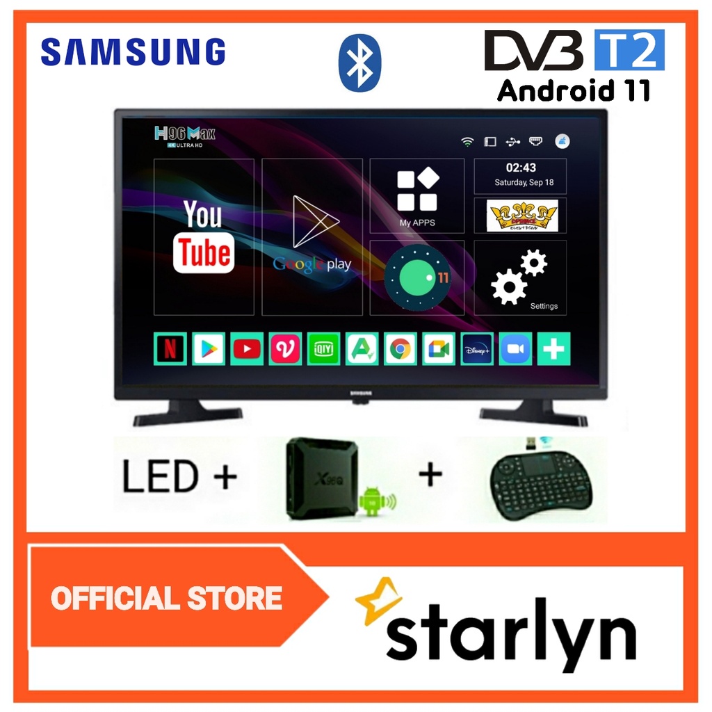 SAMSUNG LED TV 32 inch SMART ANDROID BOX VERSI 11 DIGITAL 32T4001