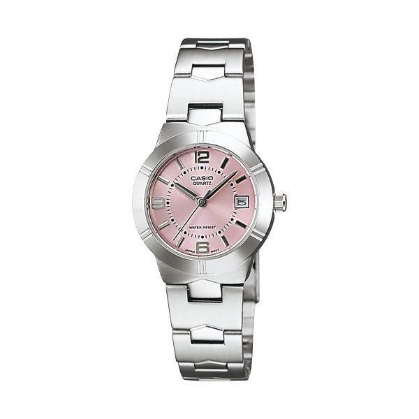 JAM TANGAN WANITA CASIO LTP-1241D-4A ORIGINAL - LTP1241D SILVER PINK