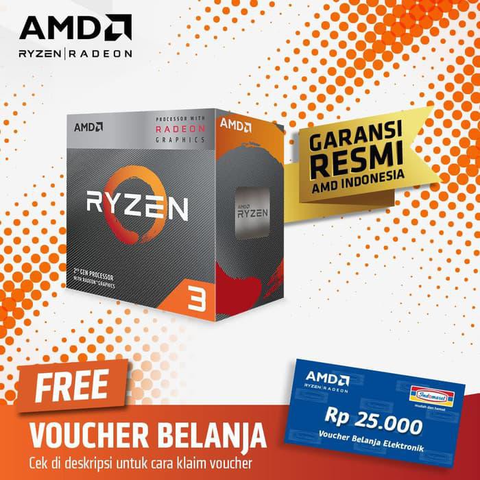 Jual Amd Ryzen 3 3200G 3.6Ghz Up To 4.0Ghz Cache 4Mb 65W Am4 Box - 4 ...