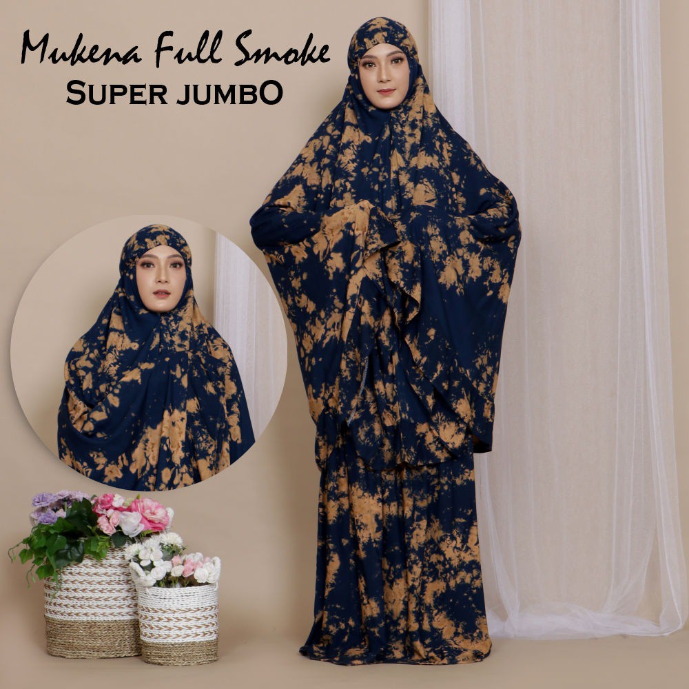 Mukena Bali Full Smoke Super Jumbo Untuk Dewasa Dan Remaja Bahan Rayon Janger Murah dan Terbaru