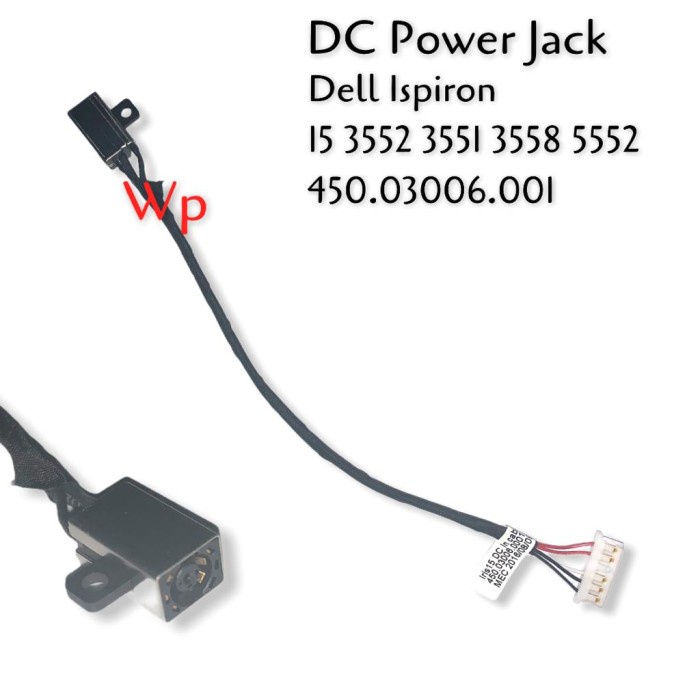 DC Power Jack Inspiron 15 3552 3551 14 3451 3452 450.03006.0001