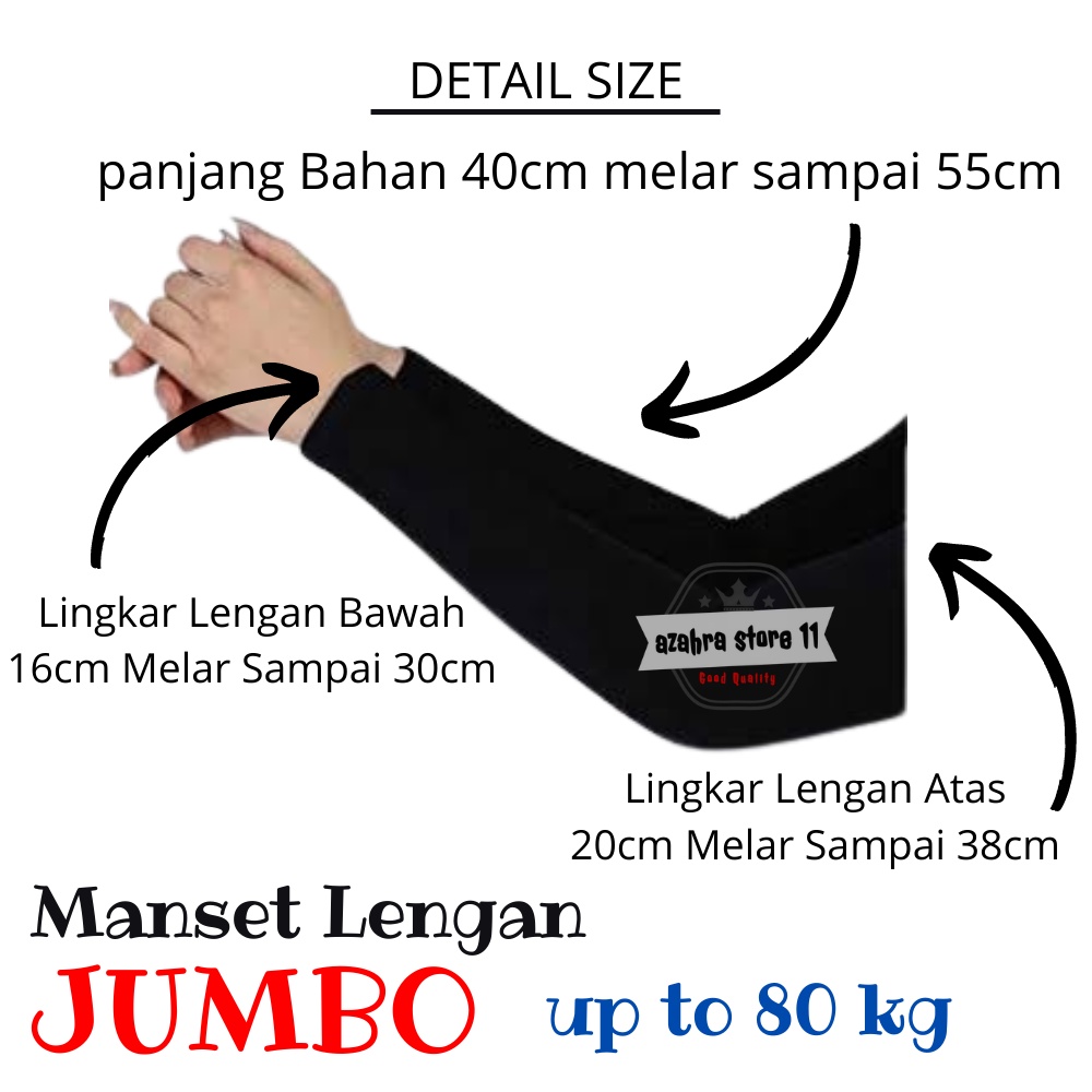 Manset Tangan Panjang Wanita Jumbo Spandek Premium Big Size