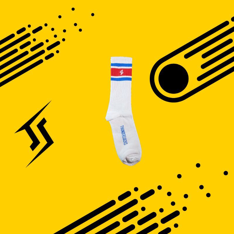 

thundersocks old school signature white