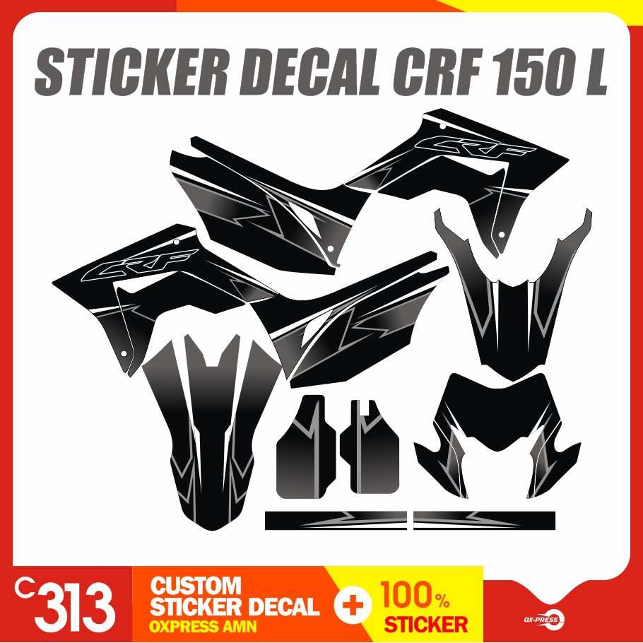 Stiker Striping Decal CRF 150 L Custom Sticker Motor  (10)