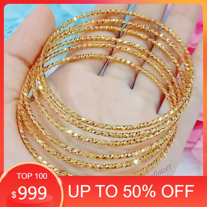 Gelang Keroncong Wanita Gold isi 7pcs BISA COD