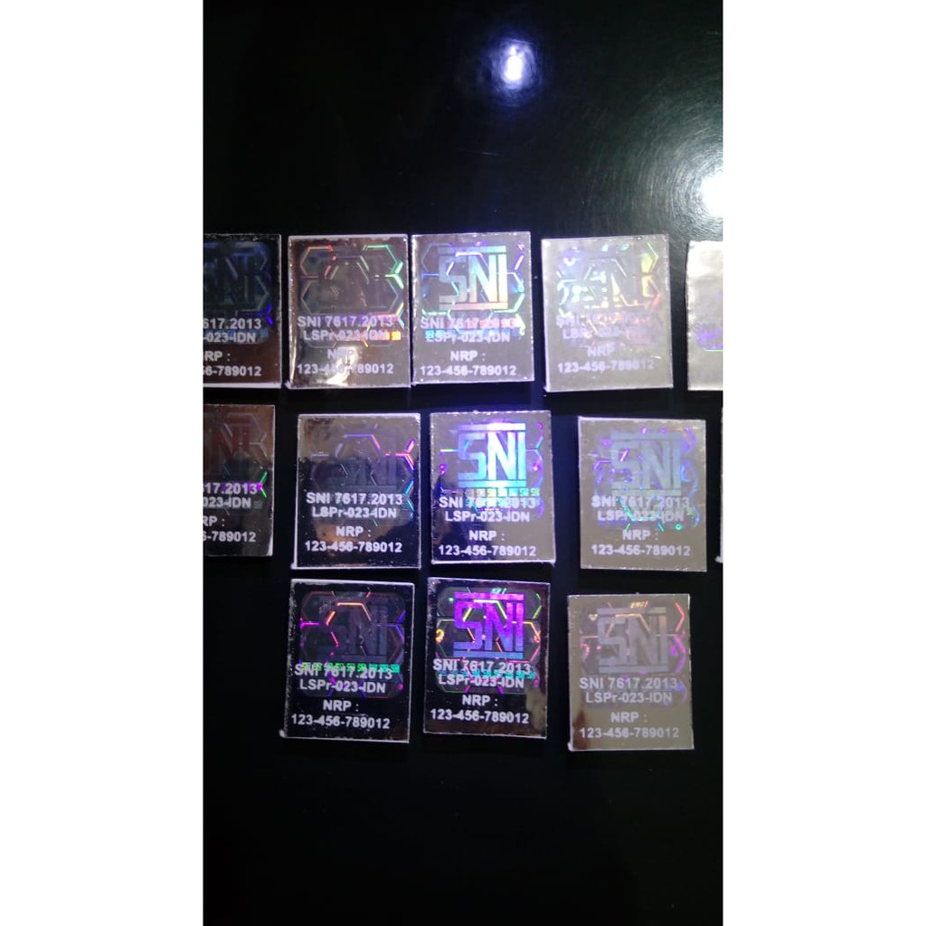  Stiker  Hangtag Hologram  SNI Ukuran 1 8 x 2 3 cm Shopee  