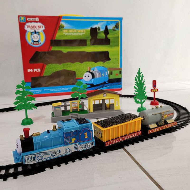 Jual Mainan Kereta Api Thomas Track Set Stasiun Miniatur Trek Rel Jalur ...