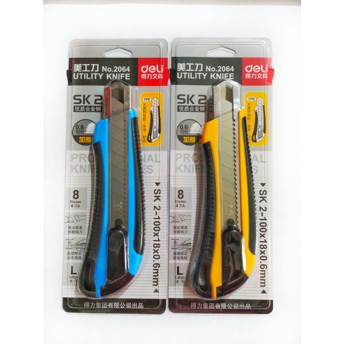 

Diskon Cutter/Pisau Kater Deli Soft Rubber Auto Lock Function Kualitas Bagus Bagus