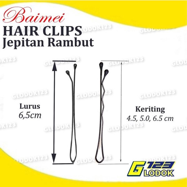 Jepitan Jepit Rambut Lidi Klip Hitam Sanggul Bobby Pin Hair Clip Grip