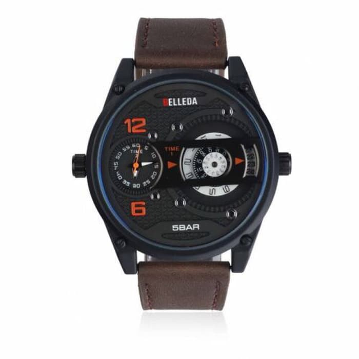 Belleda Jam Tangan Casual Man 9008 Tali Kulit Terbaru Terbaru 2019