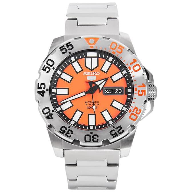 BIG SALEEE Seiko 5 SRP483K1 / SRP483 Sports Automatic Monster Orange Dial
