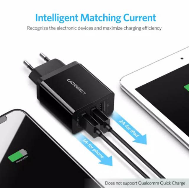 Ugreen Charger 3 ports 5v 3.1 A Travel Charger Ugreen 3.1A Original