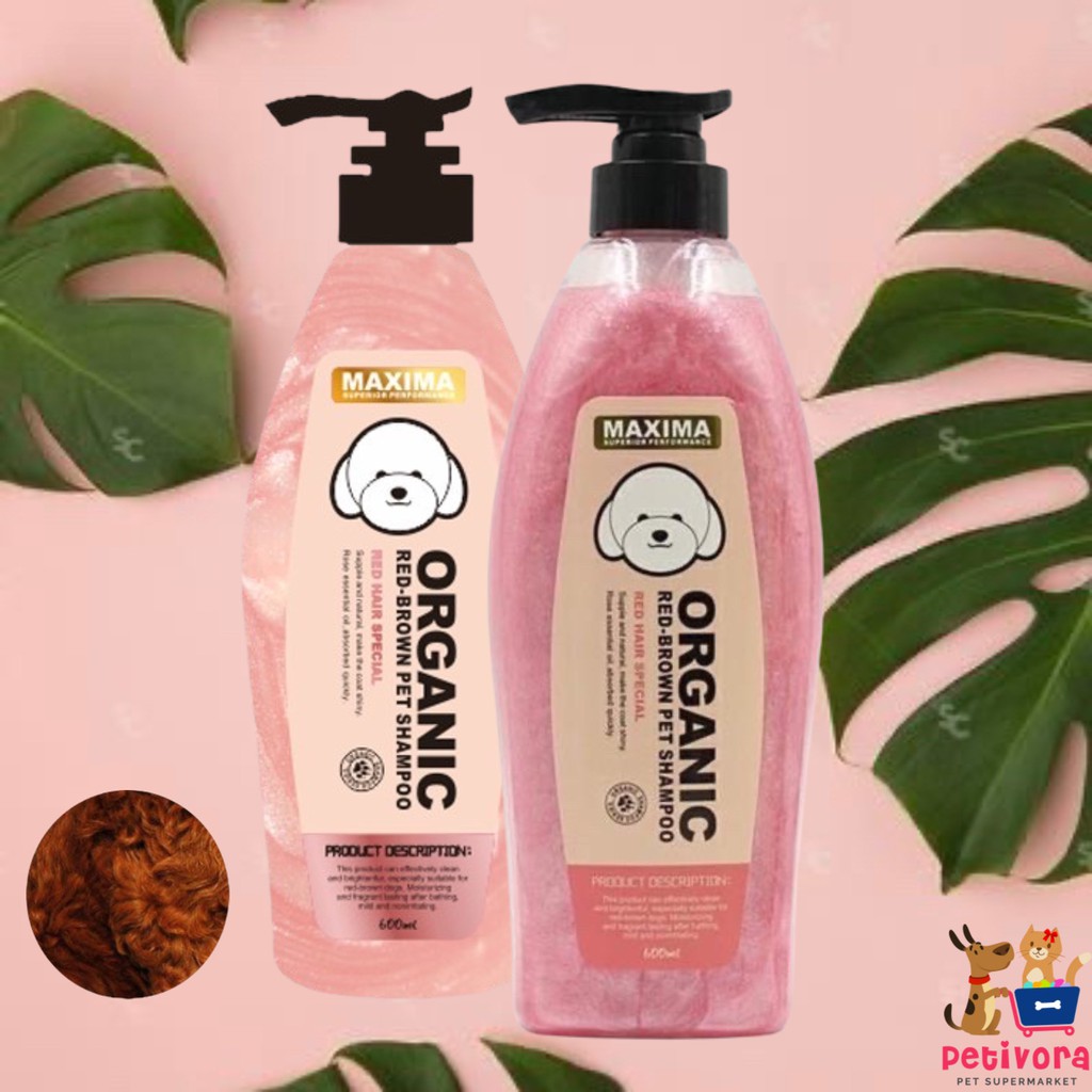 Organic Red-Brown Dog Shampoo for Poodle 600ml