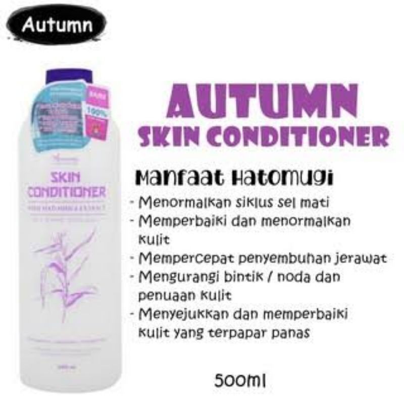 [FREE BOTOL SPRAY KOSONG] Autumn Skin Conditioner 500ml Hatomugi | Centella Asiatica | Aloevera | Face Mist | Face Toner