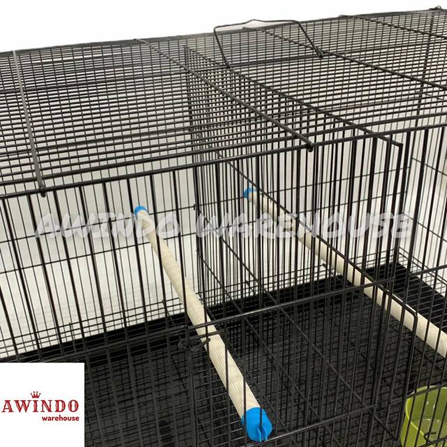 KANDANG UMBARAN BESI LIPAT SEKAT DUA SIZE XL 75x50x45 BURUNG BIRD SUGAR GLIDER LUCKY ORIGINAL