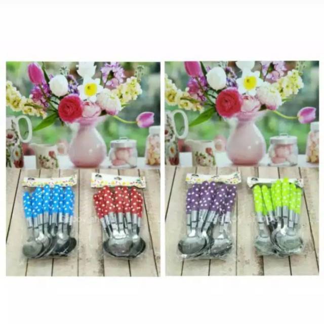 Sendok makan polkadot 12 pcs