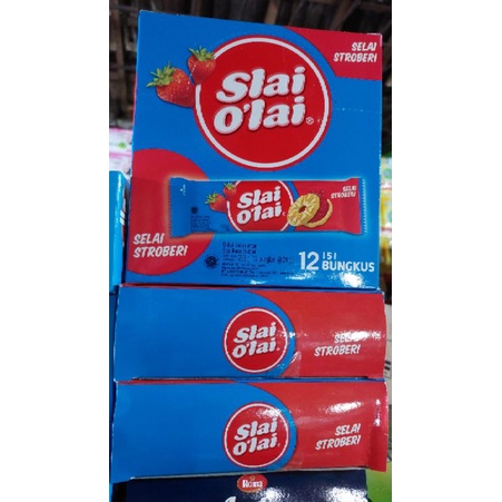 

Roma Slai Olai stroberry box isi 12 sachet