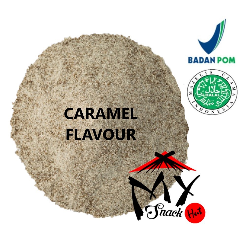 CARAMEL FLAVOUR POWDER 50GR - BIANG PERISA KARAMEL BUBUK PURE PERASA MINUMAN ROTI KUE ICE CREAM HALAL