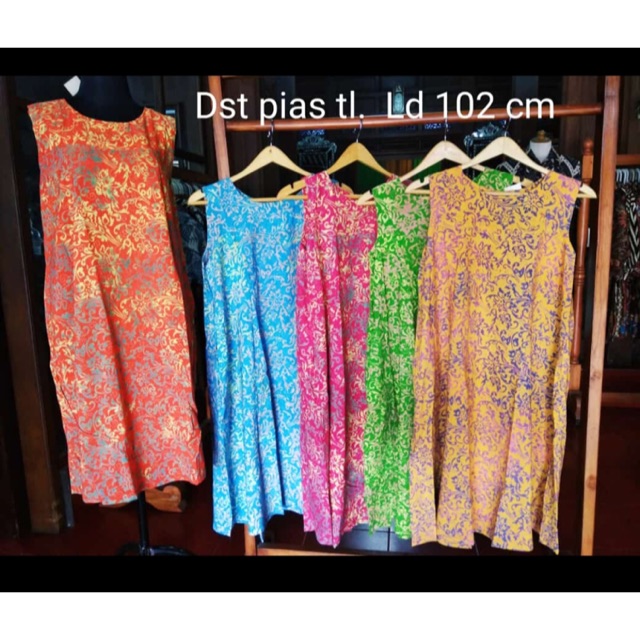 Daster Batik Wanita Tanpa Lengan Cap Asli Solo Rayon Super Nyaman Motif Hanya di Kami