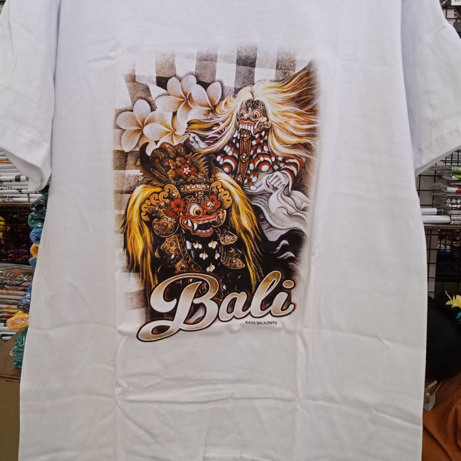 Baju Kaos Distro Barong rangda Bali Lonto katun tebal