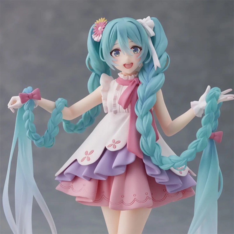 Mainan Action Figures Model Kartun Anime Hatsune Miku Sakura Pink 20CM Bahan PVC Untuk Dekorasi Desktop