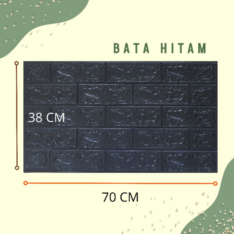 WALLFOAM 3D TIMBUL WALLPAPER FOAM BATA PUTIH HIASAN DINDING BATA ALAM WALLPAPER STIKER FOAM PEREKAT BATU BATA PUTIH HITAM-bata hitam