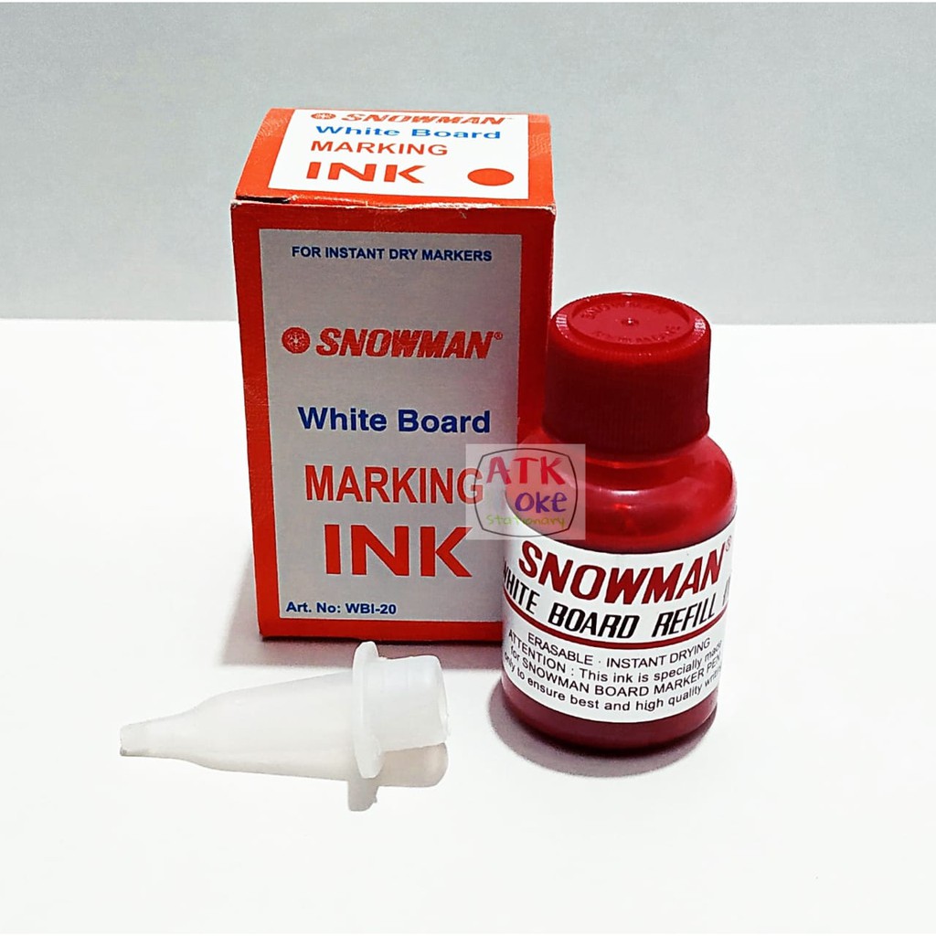 

Tinta Refill Ink Snowman White Board (Bisa Dihapus) Merah