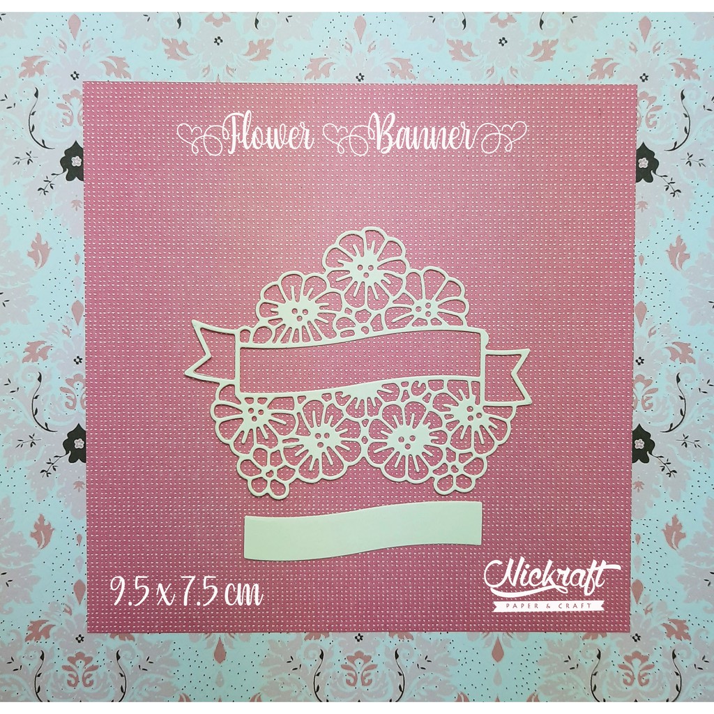 

FLOWER BANNER - BAHAN SCRAPBOOK LABEL KECIL