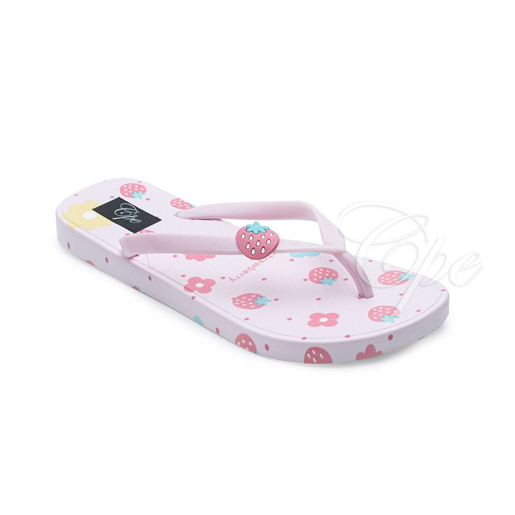 CPE SLPJ STRAWBERRY  Sandal Jepit Slop Slip On Teplek Wanita Sandal Cewek-Pink