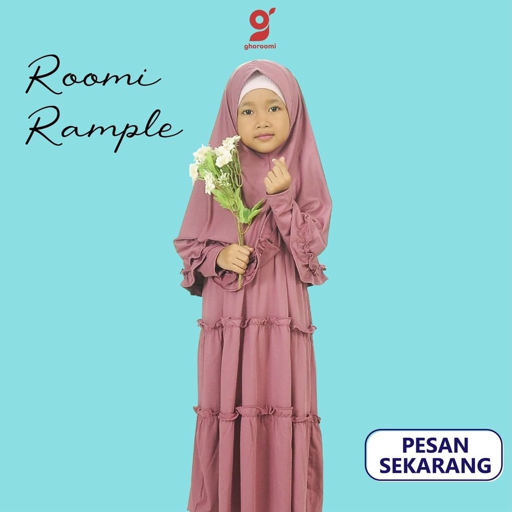 GAMIS ANAK GHOROOMI RAMPLE SYARI DRESS ANAK BUSANA MUSLIM 1 TAHUN - 5 TAHUN