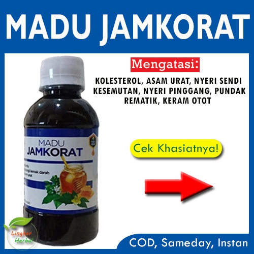 Madu JAMKORAT Asli Original Obat Jamu Penurun Kolesterol Asam Urat Rematik Nyeri Sendi Herbal Ampuh