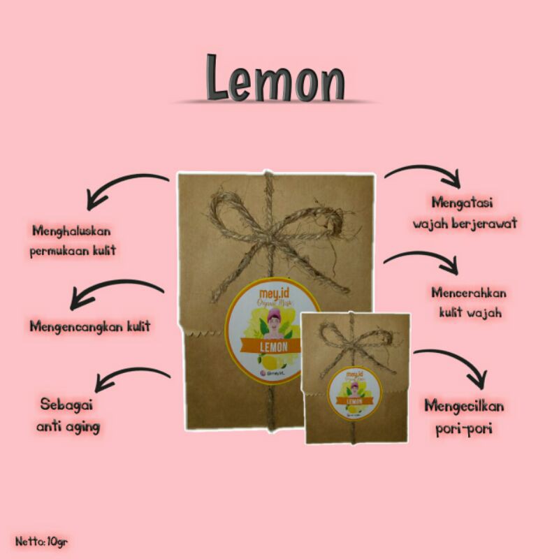 Masker Organik Lemon 10gr by mey.id