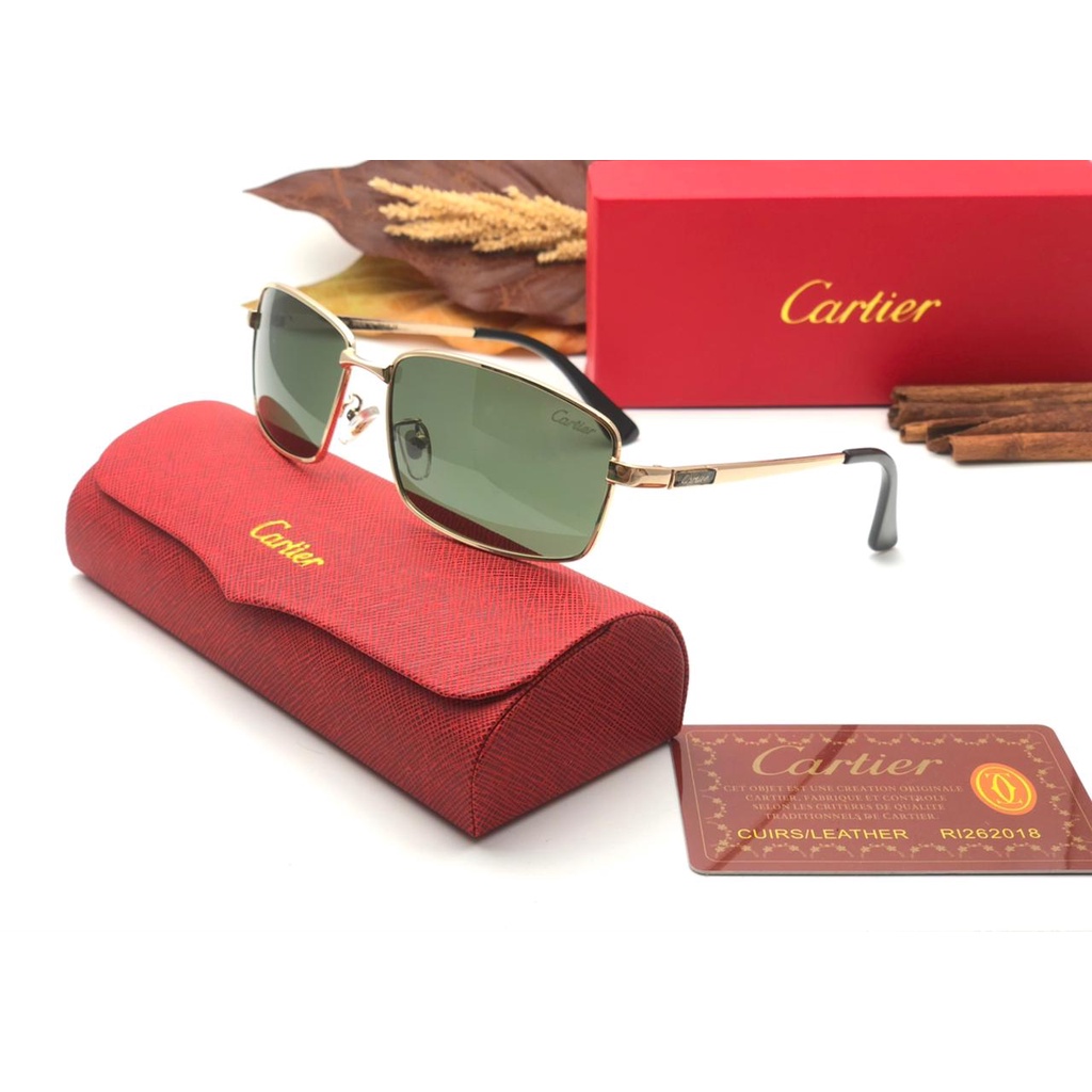 KACAMATA CARTIER FASHION PRIA WANITA  LENSA POLARIZED KACA FRAME TITANIUM