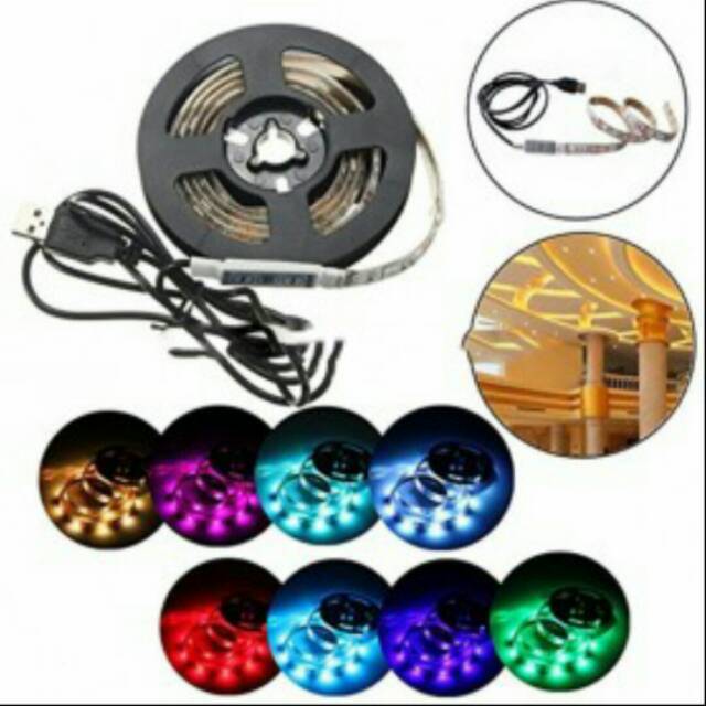 Mood Light Led Strip 5050 RGB 1M with USB Controller - White