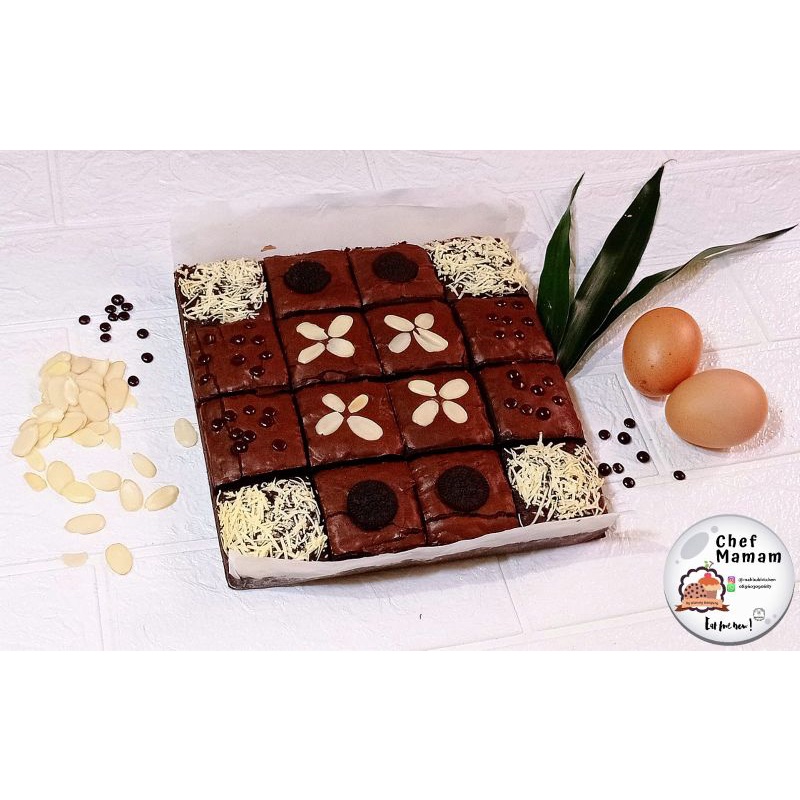 Fudgy brownis, uk 20x20 sekat 16