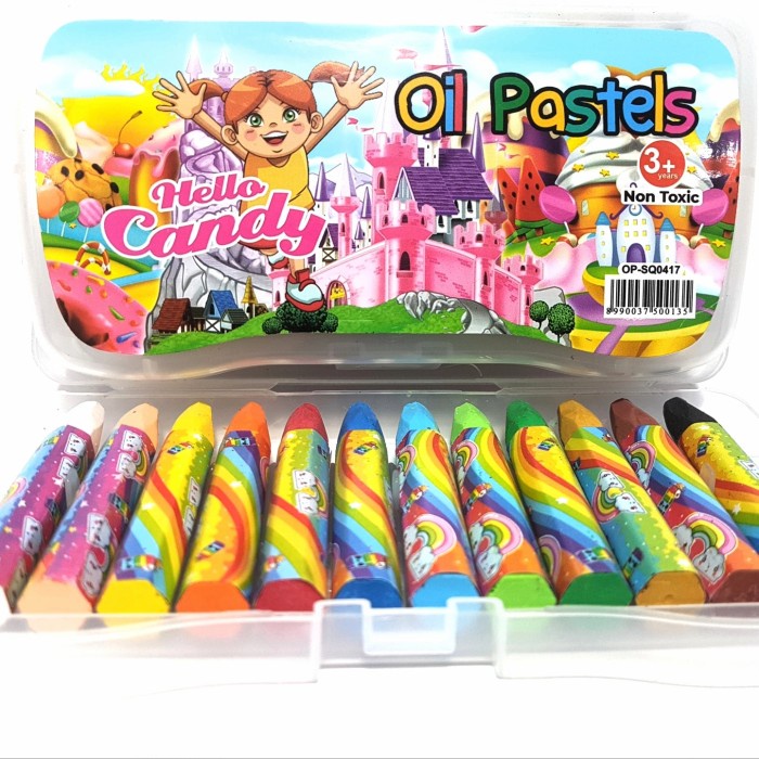 

Menakjubkan Harga Grosir (1Box 12Packs ) Krayon/Crayon Mini 12 Warna Oil Pastels Hemat
