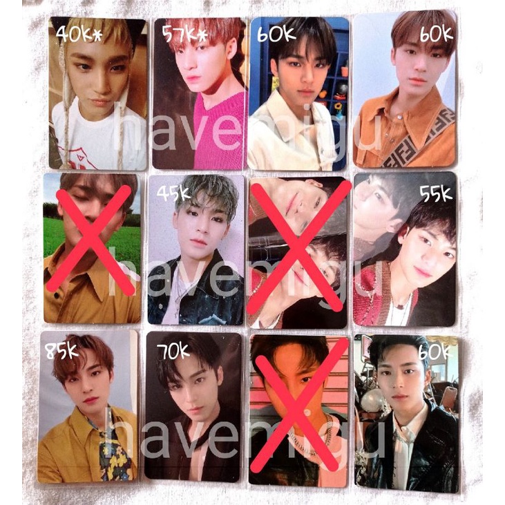 PHOTOCARD mingyu ld luckydraw your choice yc m2u r2 ymmdawn gose happen dircut sunset an ode henggar