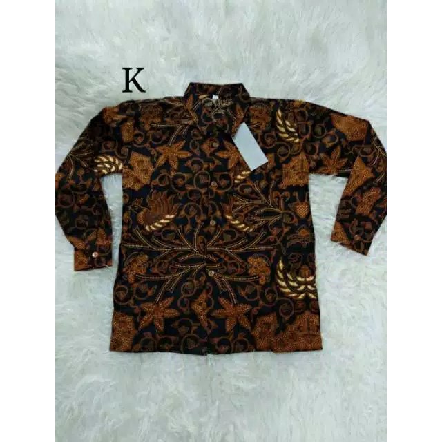 Kemeja batik anak lengan panjang