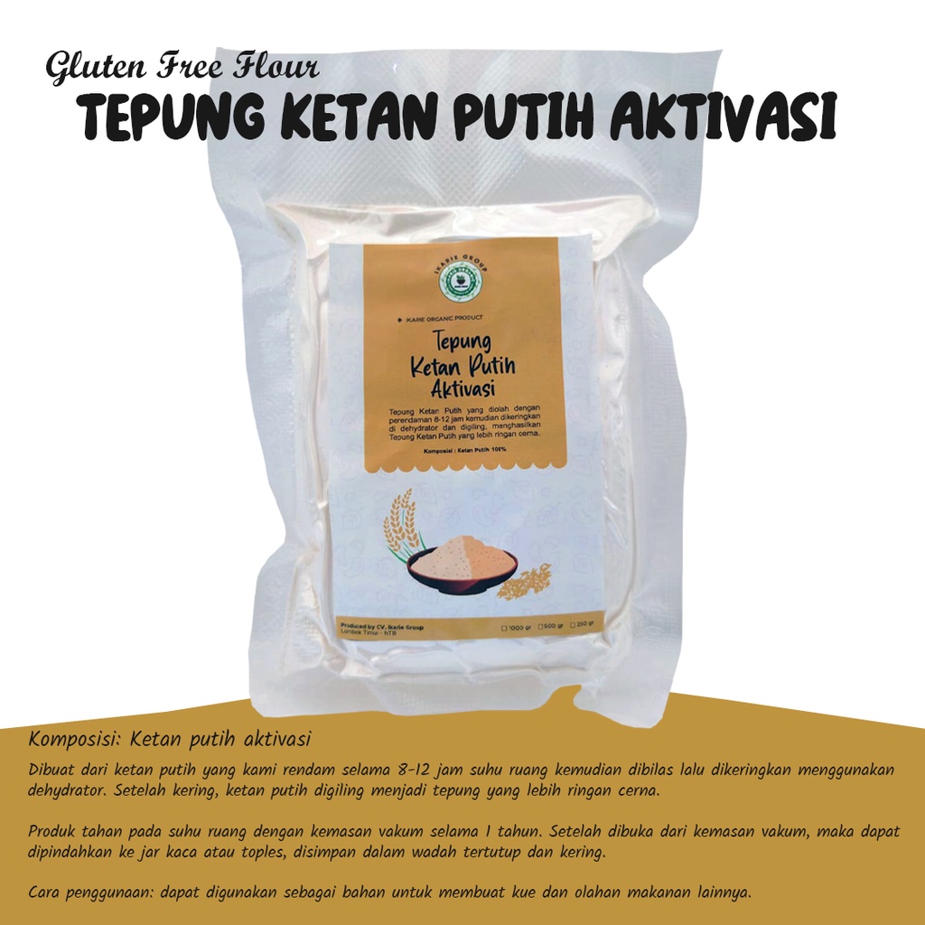 

Tepung Ketan Putih Organik Ikarie Organic 250 gram