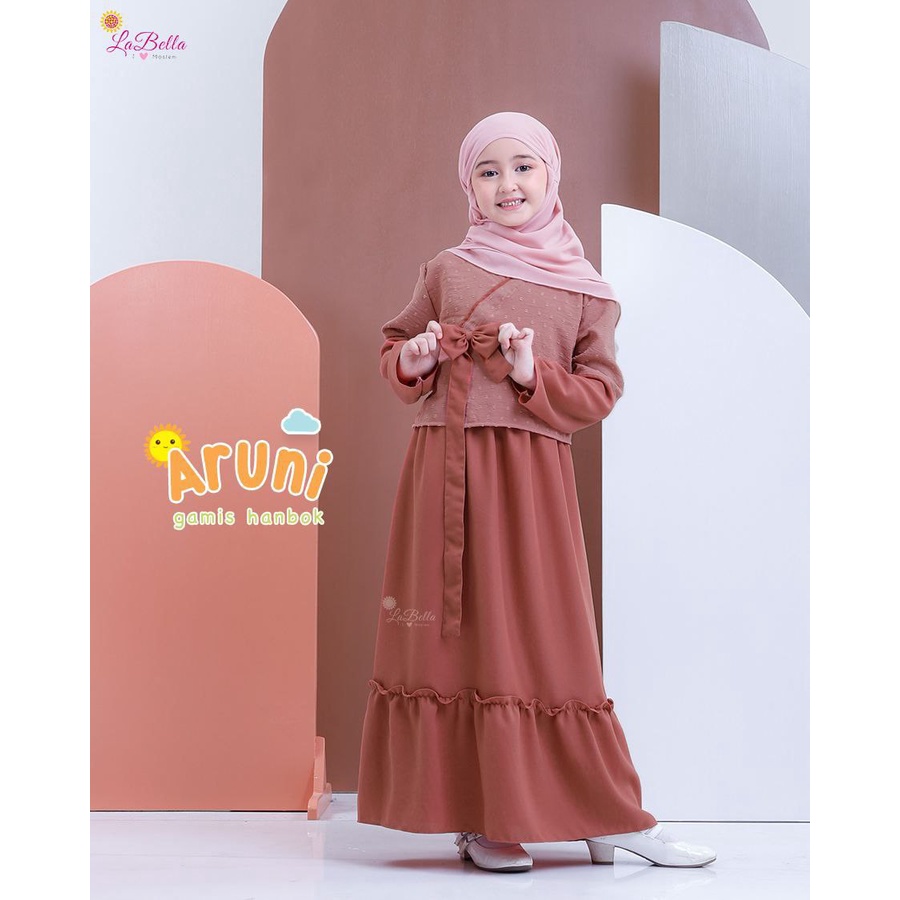 METAGRUP BOLERONYA MENYATU POLOS PLAIN SET BERGO TALI JILBAB ARUNI GAMIS ANAK LABELLA LUCU MODEL ALA