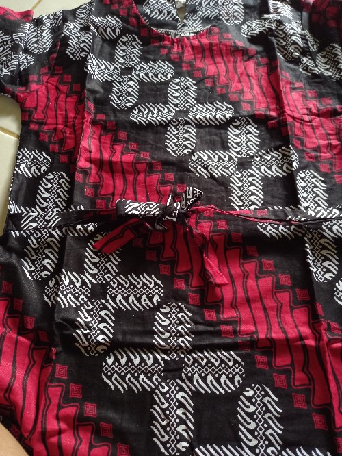 Tey-17 Batik Wanita Asj Sa Hrb026 Kenongo Kemeja Tosca Pendek