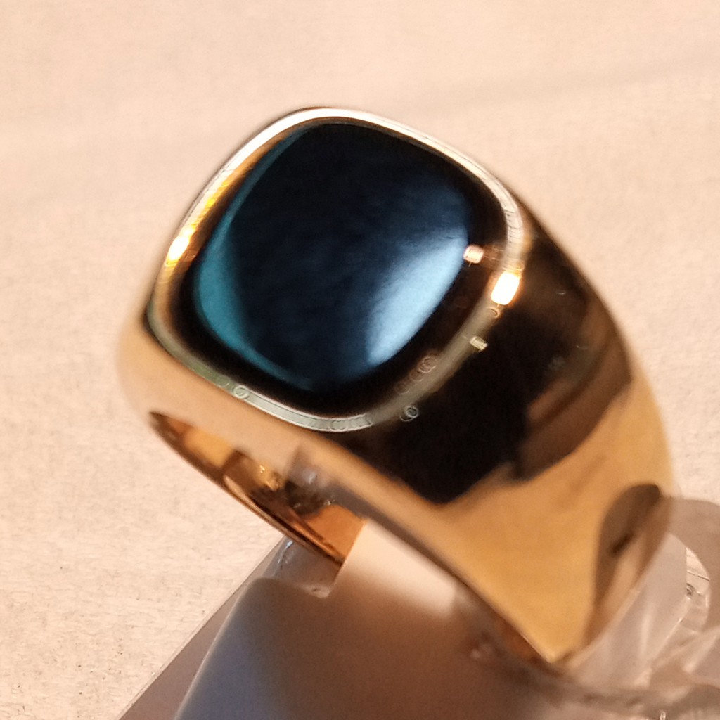 cincin batu akik giok hitam bagus