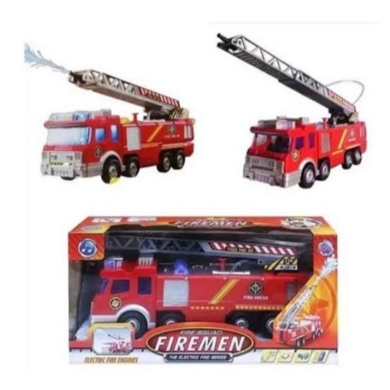 Mainan Edukasi anak - Mobil Pemadam Kebakaran bisa semprot air ( Fire Squad Firemen Truck ) SY732-7