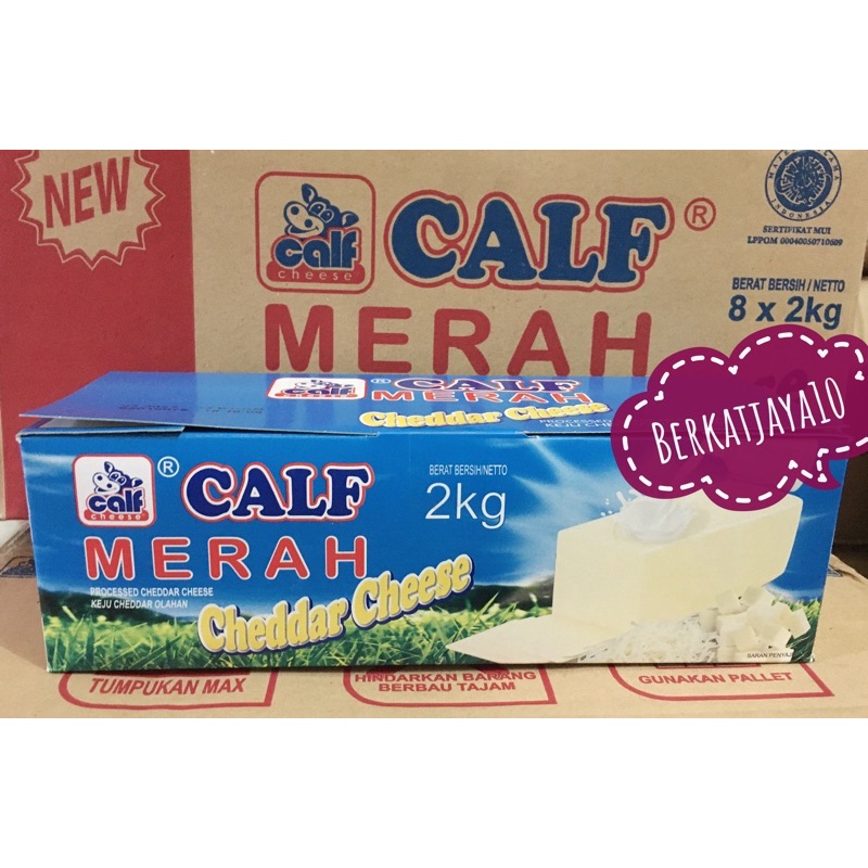 MURAH CALF MERAH Keju Cheese Cheddar 2 Kg