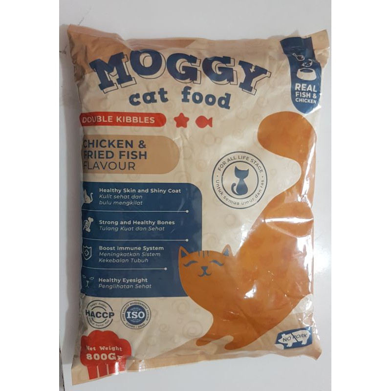 Makanan Kucing Moggy Cat Food for All Life Stage Chicken & Fried Fish 800gr