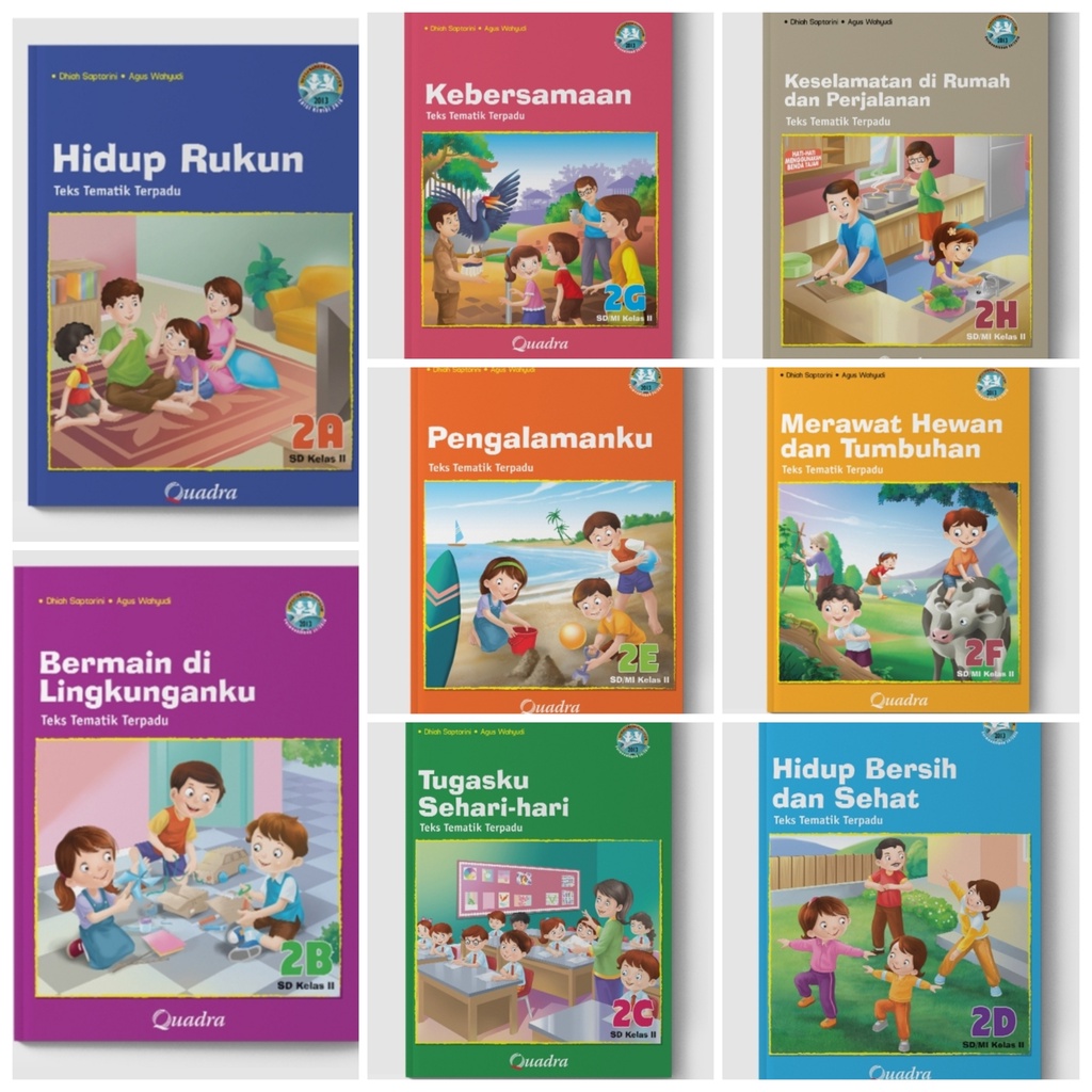 ORI harga satuan buku teks tematik k13 Quadra untuk SD kelas 2