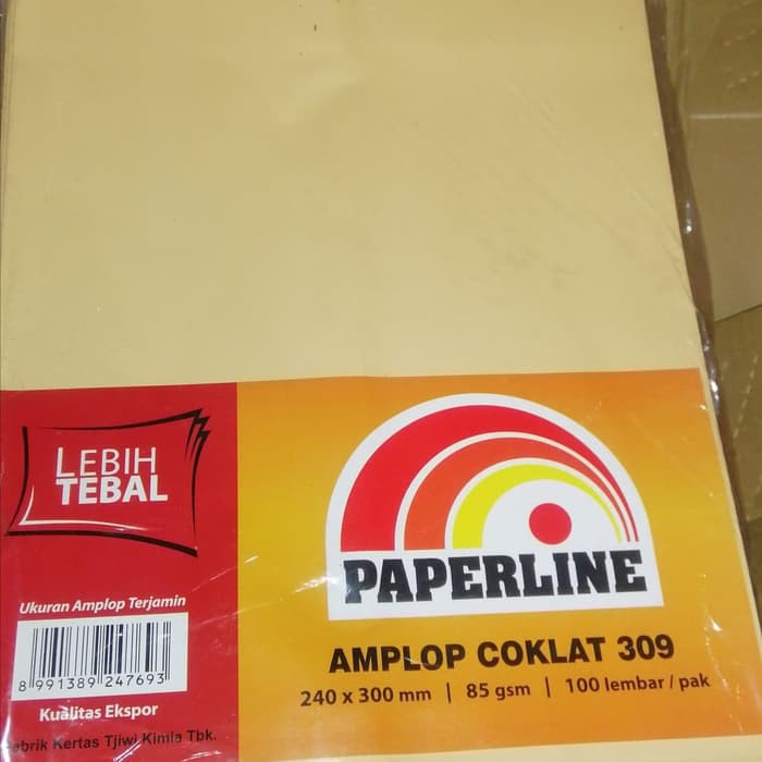 

amplop coklat paperline 309 (ukuran A4)