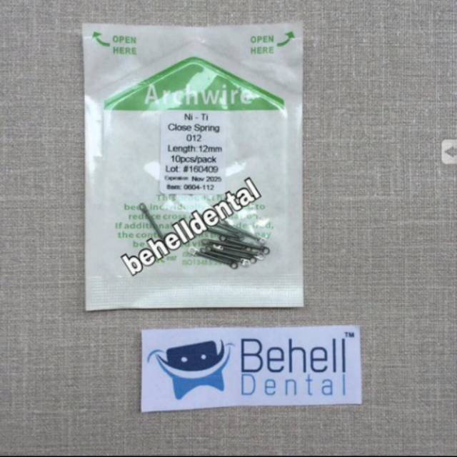 BEHELLDENTAL - KAWAT NITI CLOSED COIL SPRING Untuk BRACKET BEHEL PERAWATAN - Kawat Niti Close Untuk Menutup Ruang Gigi Renggang - Bracket Braces Kawat Dental Ortho - Anti Karat Original