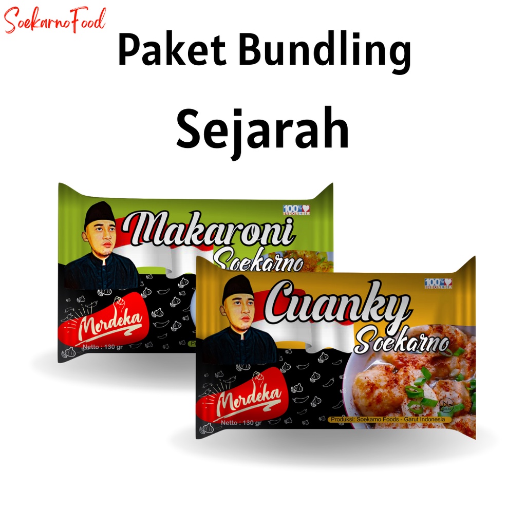 

Paket Bundling Sejarah | Soekarno Food isi 2 pcs ( Cuanky & Makaroni )