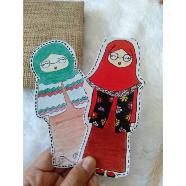 

10 PEMBATAS BUKU KARAKTER LUCU SERI MENGAJI/BOOKMARK